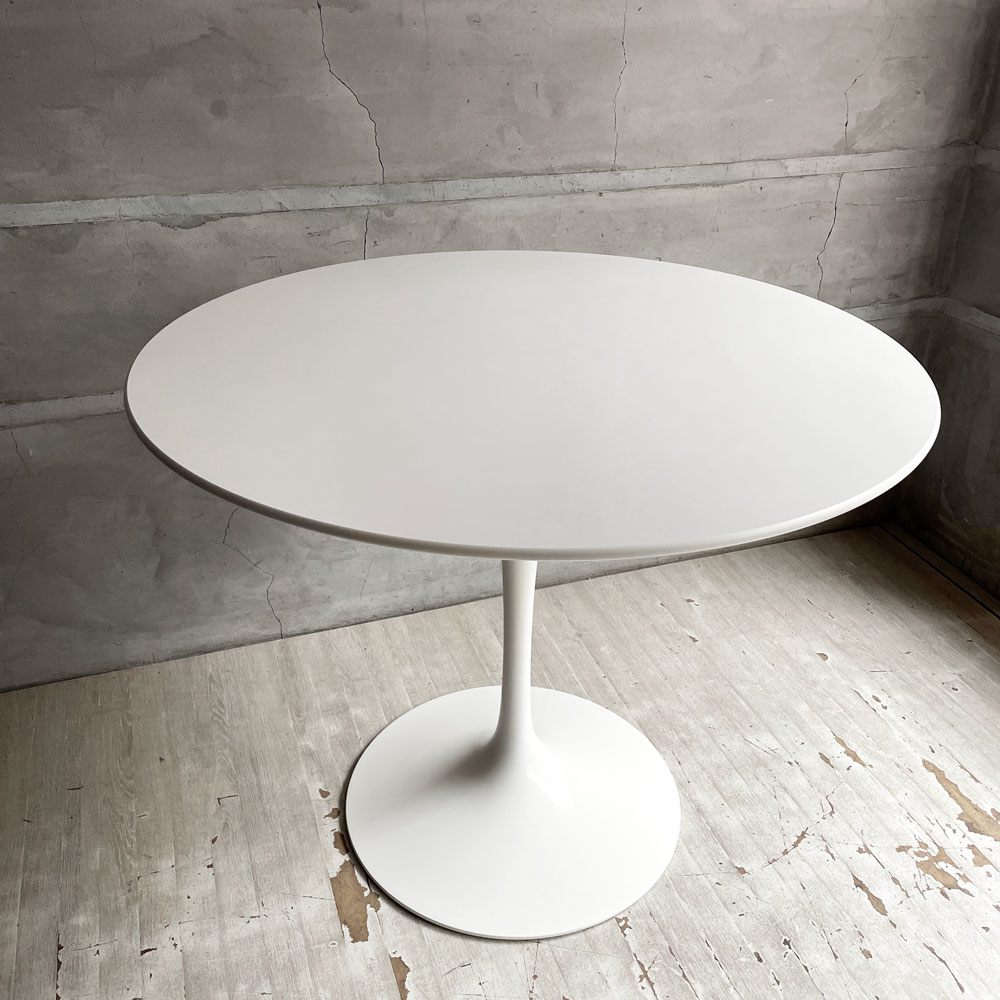 ノル ノール Knoll サーリネンコレクション Saarinen Collection チューリップ ラウンド ダイニングテーブル Φ91cm ホワイトラミネート エーロ・サーリネン ミッドセンチュリー 参考定価¥521,400-♪
