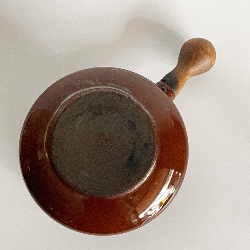 ダンスク DANSK コベンスタイル koben style ホーロー 片手鍋 バターウォーマー 深型 13cm 蓋つき ブラウン イェンス・クイストゴー ビンテージ デンマーク製 ■