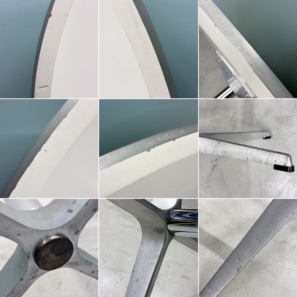 フリッツハンセン Fritz Hansen スーパー円テーブル A623 ダイニングテーブル Aテーブル Φ90cm ホワイト アルネ・ヤコブセン ブルーノ・マットソン ピート・ハイン 北欧家具 ◎