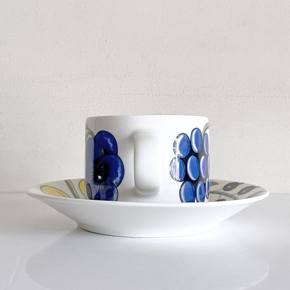 アラビア ARABIA パラティッシ PARATIISI ティーカップ&ソーサー ブルー&イエロー ビルガー・カイピアイネン Birger Kaipiainen フィンランド 北欧食器 B ■