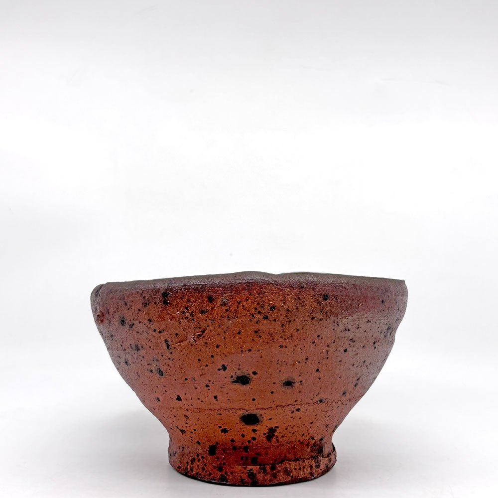 森岡成好 南蛮焼締 碗 鉢 ボウル15.5cm 陶芸家 現代作家 A  ●