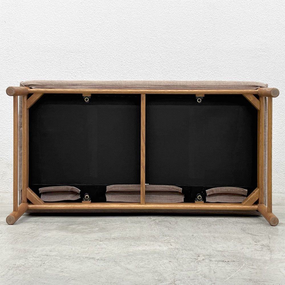 アクタス ACTUS タイム THYME 2シーター ソファベンチ オーク材 W120cm  ナチュラルカラー 〓