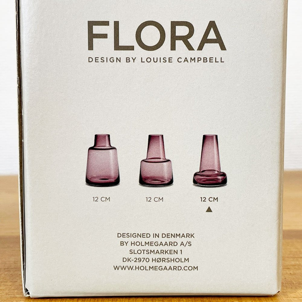 ホルムガード Holmegaard フローラ Flora フラワーベース花瓶 ルイーズ・キャンベル Louise Campbell スコープ別注花瓶 箱付き ◎