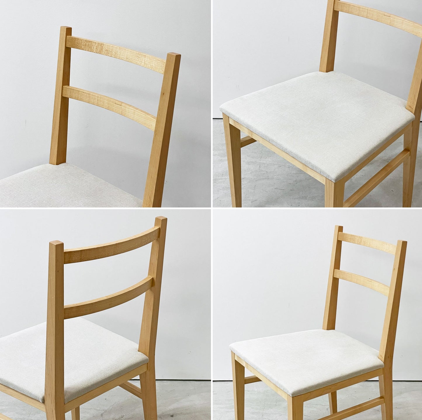 イデー IDEE センタチェア SENTA CHAIR ダイニングチェア メープル材 ライトグレー 植木莞爾 ナチュラル B ●