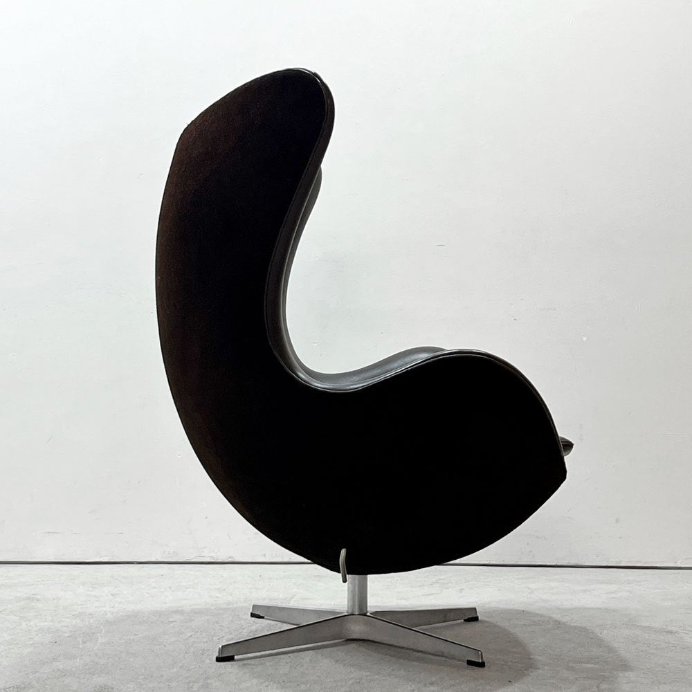フリッツハンセン Fritz Hansen エッグチェア Egg chair ラウンジチェア エレガンスレザー 本革 ダークブラウン アルネ・ヤコブセン 2016年ソーイングイベントモデル デンマーク 希少 ●