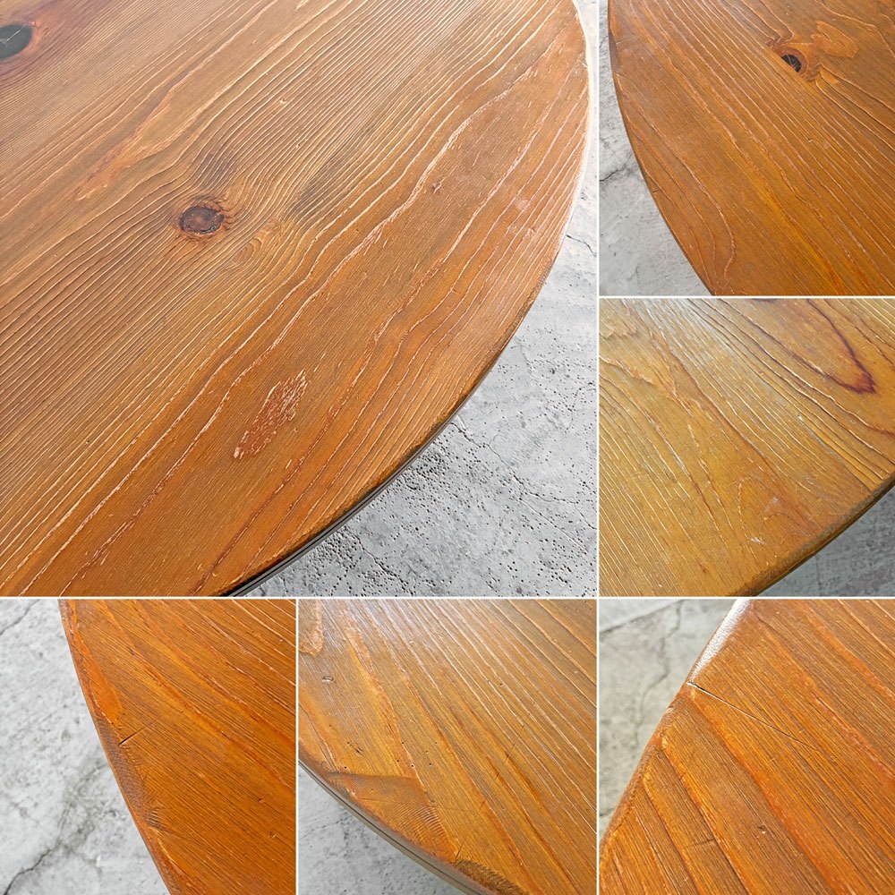 アクタス ACTUS × 広松木工 hiromatsu F1テーブル ガラ GALA サークルテーブル ローテーブル 座卓 ラウンド Φ126cm パイン材 参考価格￥276,100- 〓