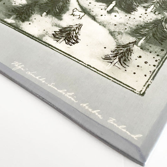 アラビア ARABIA コテージ モッキ Mokki 陶板 ウォールプレート W20cm ヘルヤ・リウッコ・スンドストロム ビンテージ フィンランド 北欧雑貨 ■