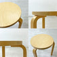 アルテック Artek スツール60 Stool60 バーチ材 ナチュラルラッカー 3本脚 アルヴァ・アアルト フィンランド ●