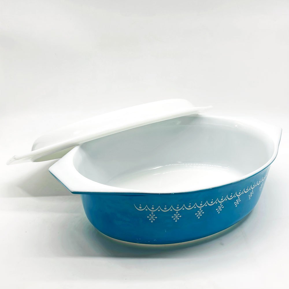 オールドパイレックス OLD PYREX スノーフレーク オーバル キャセロール ミキシングボウル USビンテージ ●
