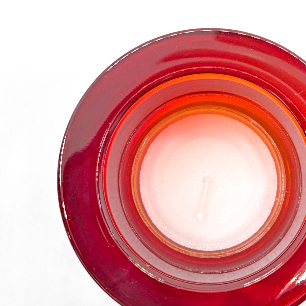 イッタラ iittala マリメッコ marimekko キビ kivi キャンドルホルダー レッド 60mm ヘイッキ・オルヴォラ フィンランド  ●
