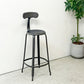 フェールトラヴァイユ FER TRAVAIL ニコルチェア NICOLLE Chair SH80cm カウンターチェア ハイスチール マットクリア仕上げ 別注モデル レザーパッド付 ブラック インダストリアル ●