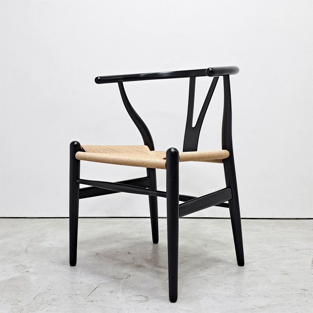 カールハンセン&サン Carl Hansen&Son CH24 Yチェア ブラックラッカー × ナチュラルペーパーコード ビーチ材 ハンス J. ウェグナー 北欧 デンマーク フルリペア品 ●