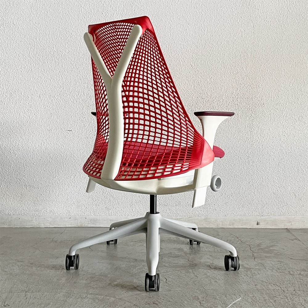 ハーマンミラー Herman Miller セイルチェア SAYL CHAIR デスクチェア オフィスチェア レッド ミドルバック イヴ・ベアール 2013年製 旧モデル 〓