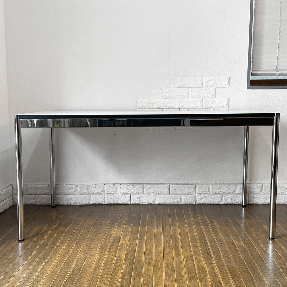 USMモジュラーファニチャー USM Haller USMハラーテーブル ワーキングデスク ダイニングテーブル パールグレーラミネート(ホワイト) フリッツ・ハラー スイス ◎