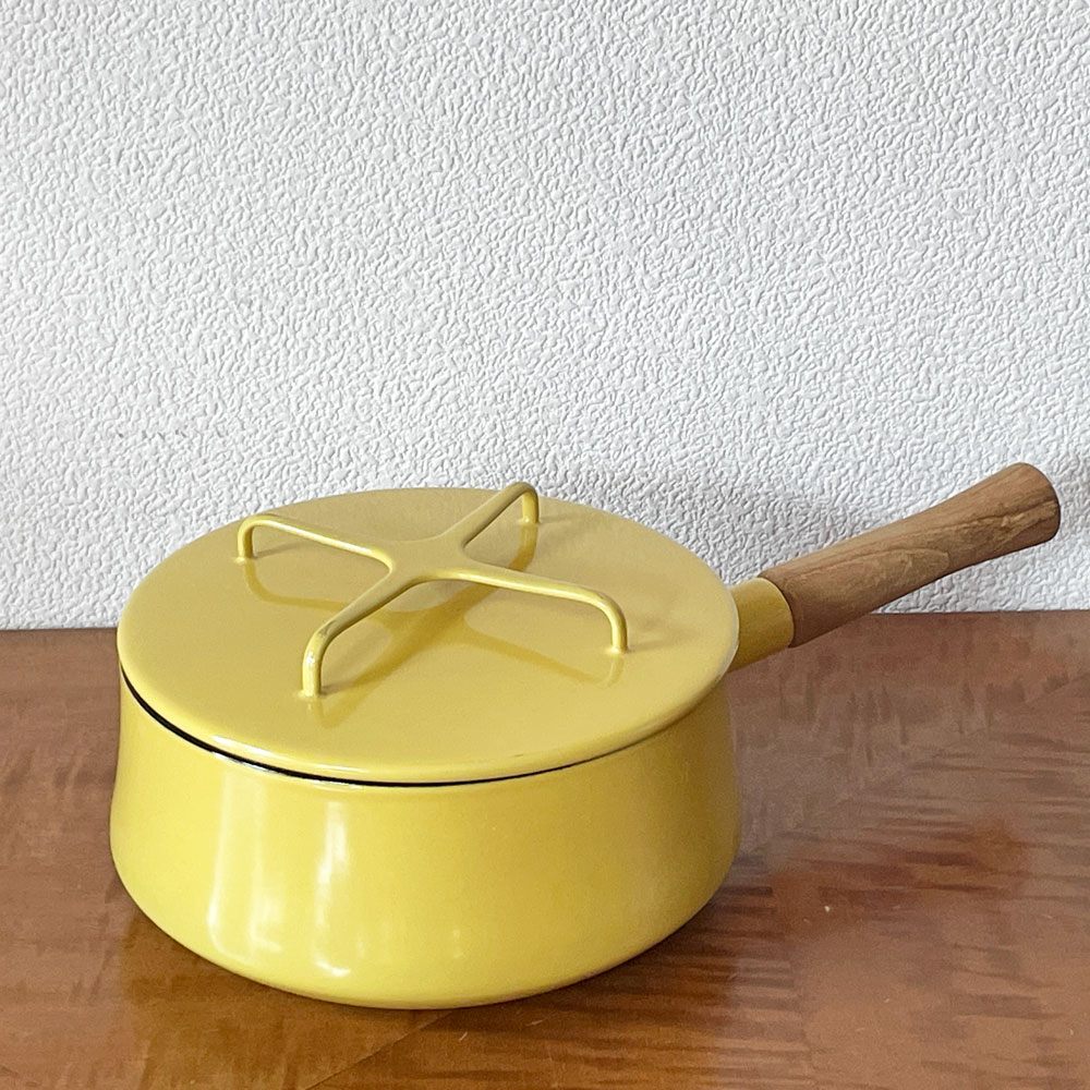 ダンスク DANSK コベンスタイル 片手鍋 𝜙18cm 蓋付 ホーロー イェンス・クイストゴー イエロー 廃番カラー 北欧 ◇