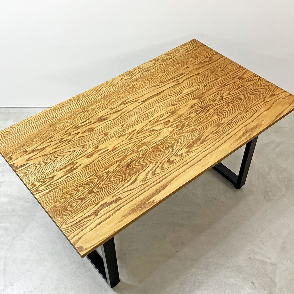 モモナチュラル MOMO Natural ダイニングテーブル RUSTIC TOP + STEEL LECT LEG オーク材 W140cm ナチュラルモダン ●
