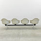ハーマンミラー Herman Miller ビンテージ エアポートベンチ タンデムシート 4連 アームシェル 2nd PVCレザー イームズ 希少 〓