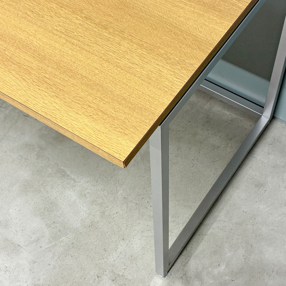 ビスレー BISLEY デスクプラン DESK PLAN Lフット ワーキングテーブル デスク オーク メラミン天板 スチール脚 W120cm イギリス ◎