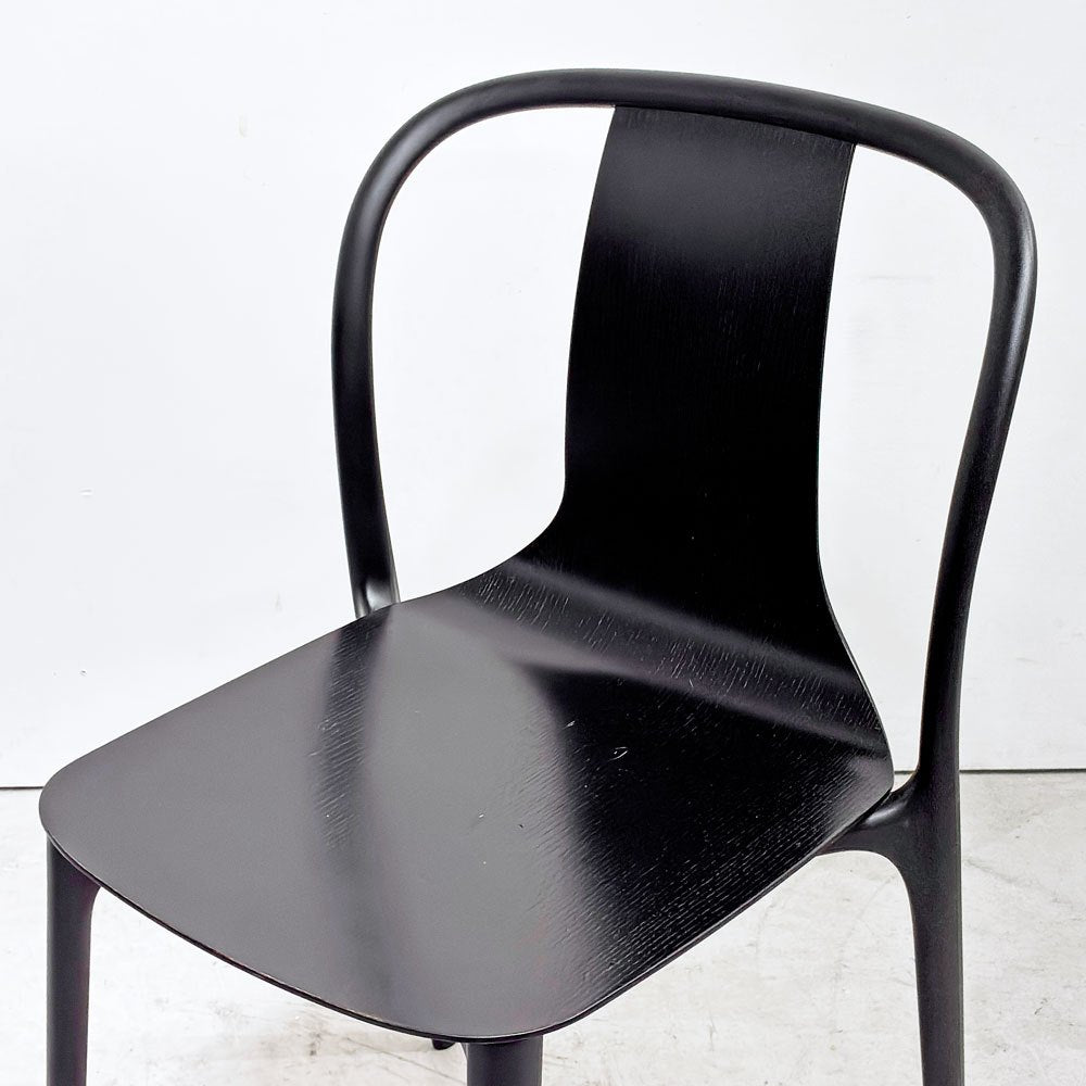 ヴィトラ Vitra ベルヴィルチェア Belleville Chair アームレスチェア ダイニングチェア スタッキングチェア アッシュ材 ブラック ロナン & エルワン・ブルレック A ●