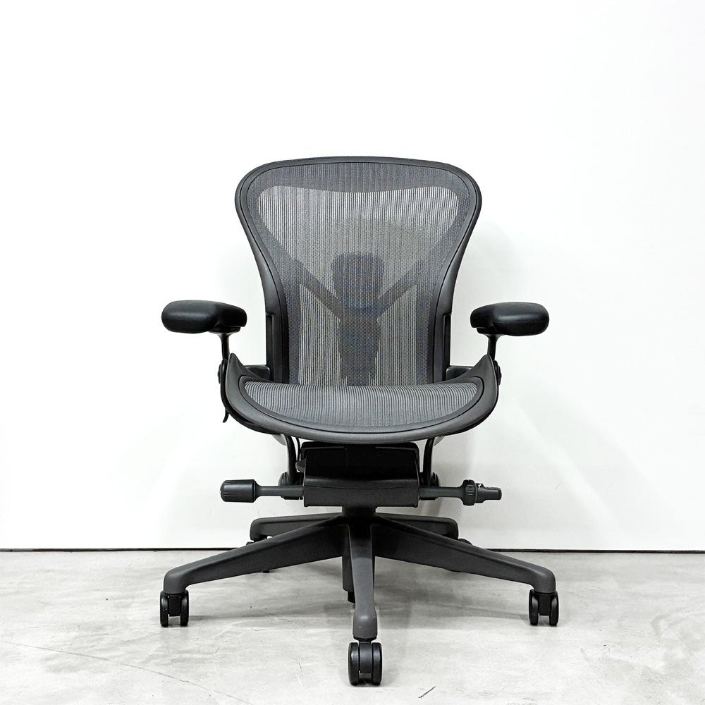ハーマンミラー Herman Miller アーロンチェア リマスタード フル装備 Aサイズ デスクチェア オフィスチェア グラファイトベース 2020年製 ポスチャーフィットSL 美品 ◎