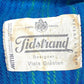 ティドストランド Tidstrand ウールブランケット ブルー × グリーン 150×230cm ヴィオラ・グラーステン Viola Grasten 皇室御用達 スウェーデンビンテージ ◎