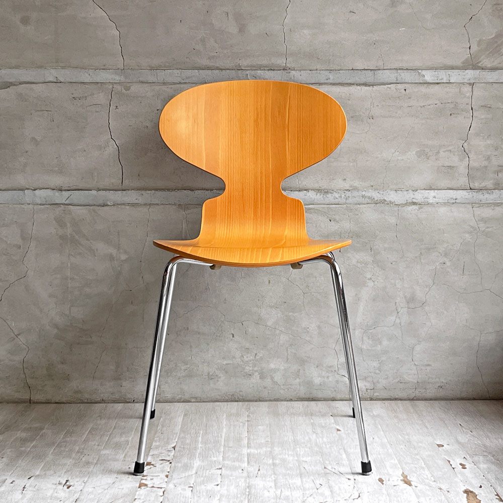 フリッツハンセン Fritz Hansen 3101 アリンコチェア アントチェア 4本脚 ナチュラルビーチ ラッカー仕上げ フェルトグライズ アルネ・ヤコブセン C ♪