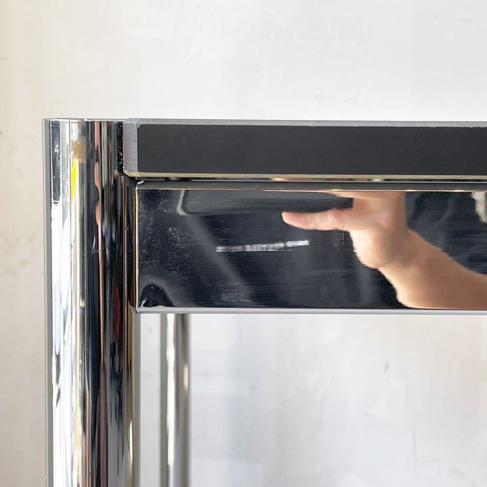 USMモジュラーファニチャー USM Haller USMハラーテーブル ワーキングデスク ダイニング チャコールリノリウム アジャスター 高さ調整機能付 スイス A★