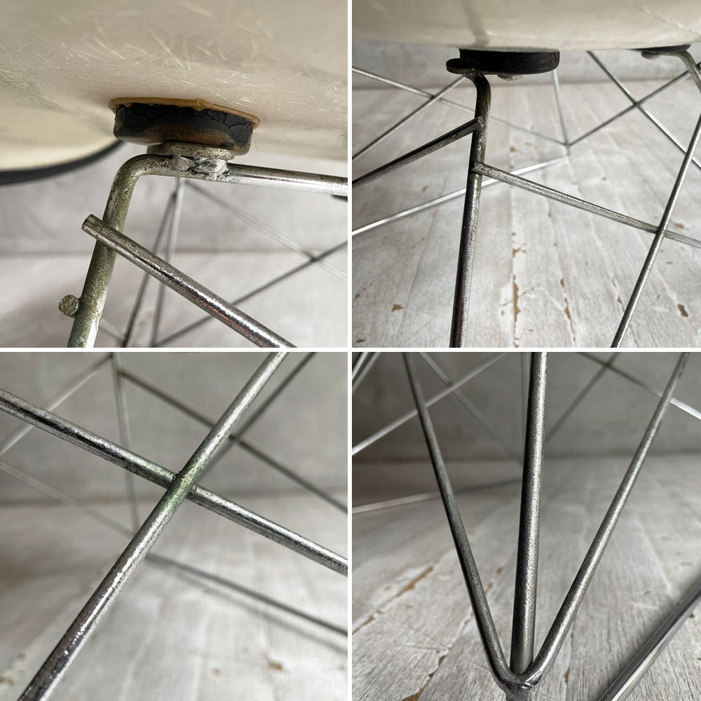 ハーマンミラー Herman Miller アームシェルチェア モダンファニチャーセールス FRP アプホルスター キャッツクレイドル イームズ ビンテージ ファブリック張り替え済み ♪