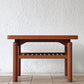 竹中家具 takenaka FURNITURE チーク材 サイドテーブル マガジンラック付 ジャパニーズモダン ミッドセンチュリー 横浜元町 ◇