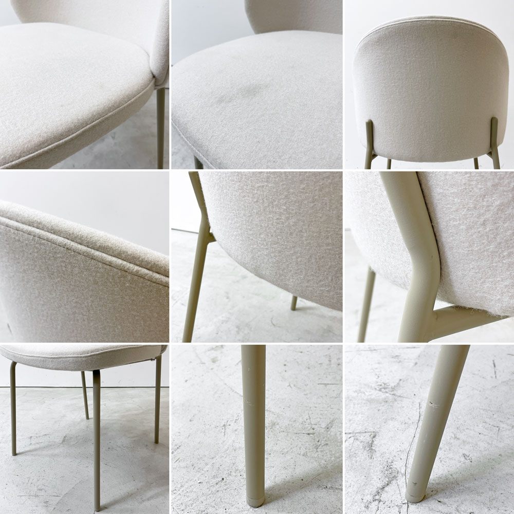 ボーコンセプト BoConcept プリンストン Princeton ダイニングチェア ベージュ ファブリック メタル脚 マットアッシュグレーラッカー仕上げ C ●