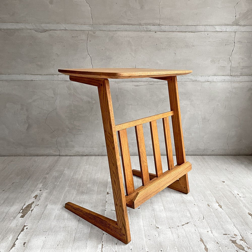 モモナチュラル MOMO Natural サイド B テーブル SIDE B TABLE マガジンラック W55cm オーク無垢材  ♪