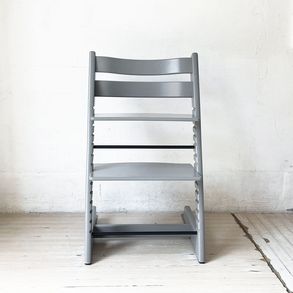 ストッケ STOKKE トリップトラップ TRIPP TRAPP ストームグレー ベビーチェア キッズチェア S/N4～ 延長グライダー付 ★