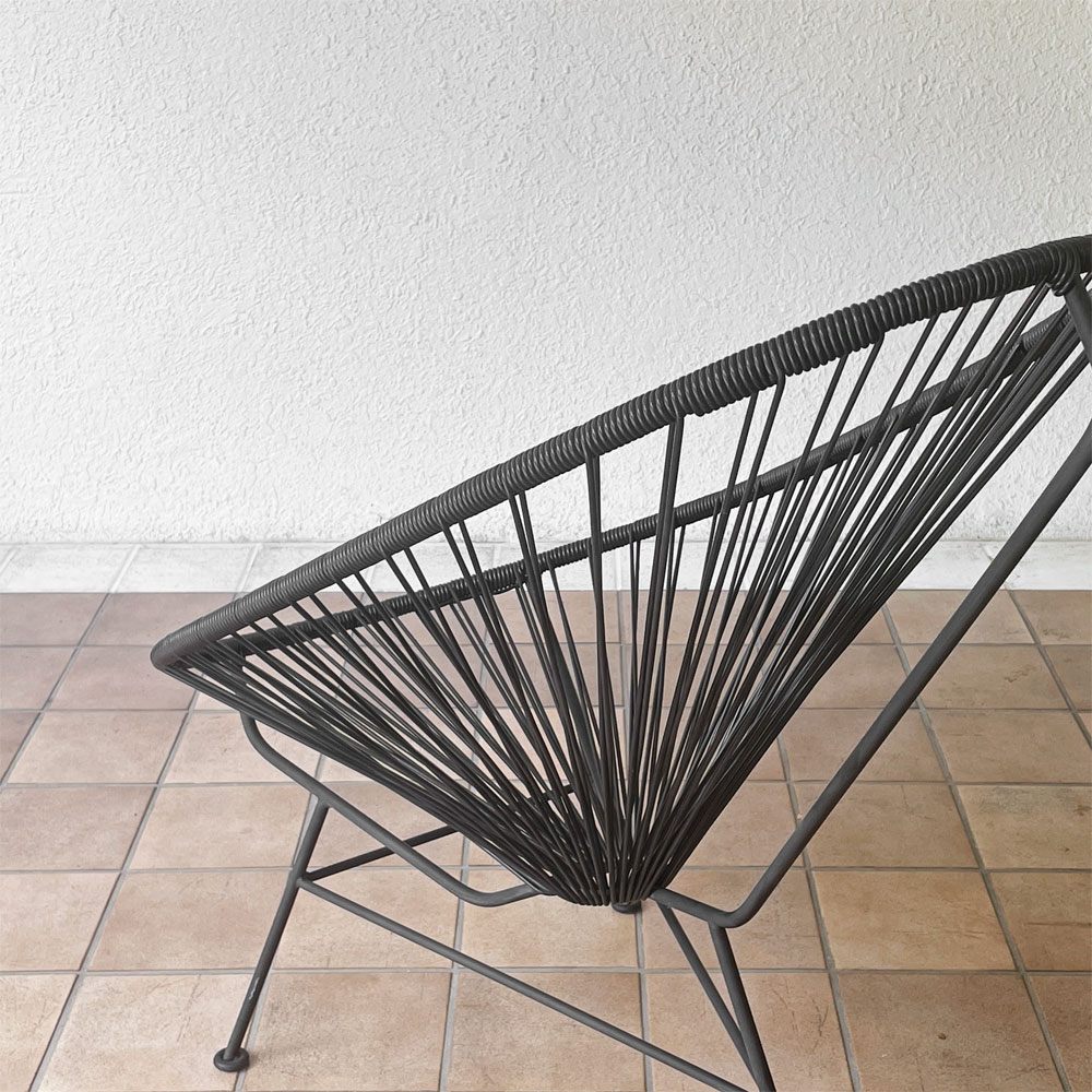 メトロクス METROCS アカプルコチェア Acapulco Chair ブラック アウトドアチェア PVCコード ブラックスチール ハンドメイド メキシコ 定価￥70,400- ◇