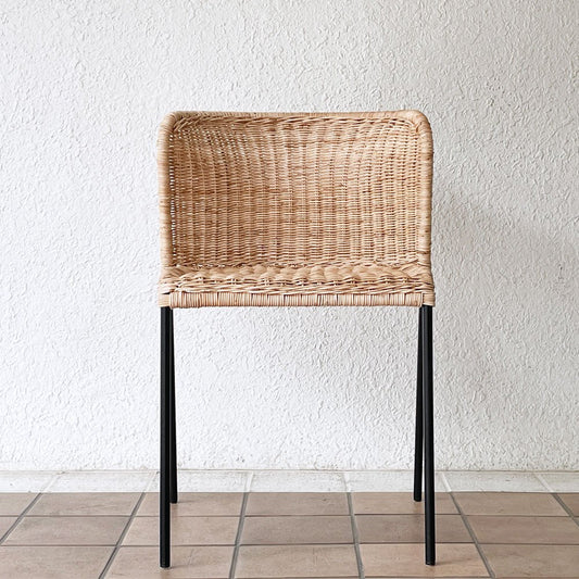 シボネ CIBONE サンタルチアチェア SANTA LUCIA CHAIR ラタン×スチールパイプ バウハウス Bauhaus ハーバート・ヒルヒエ Herbert Hirche ドイツ ◇