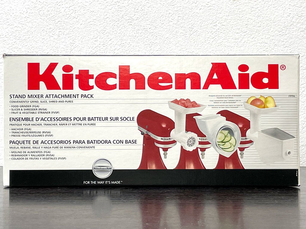 キッチンエイド Kitchen Aid スタンドミキサー アタッチメントパック フードグラインダー スライサー シュレッダー フルーツ野菜絞り器 ストレーナー アメリカ ●