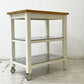 イケア IKEA STENSTORP アイランドキッチン キッチンワゴン カウンター キャスター トローリー 作業台 オーク無垢材 ステンレス棚 ●