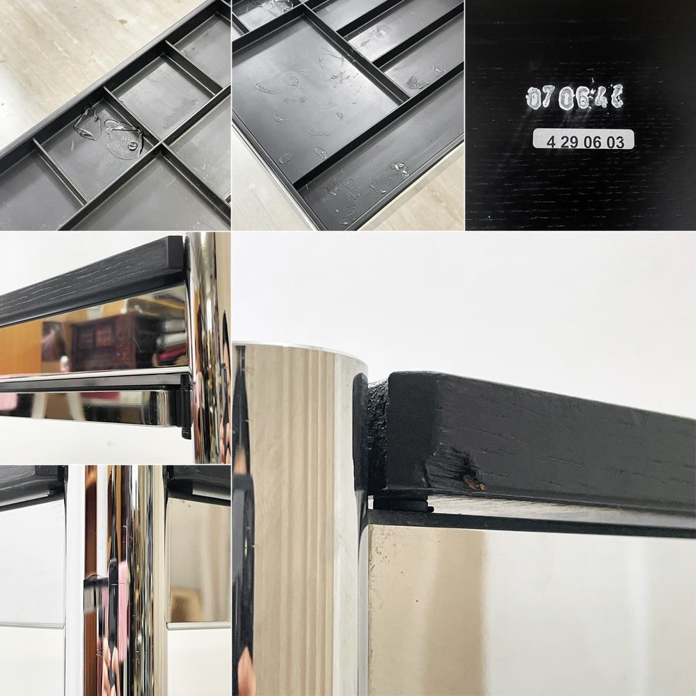 ユーエスエムハラー USMハラー USM Haller モジュラーファニチャー ハラーテーブル ワークデスク W175×D75cm オーク材 ブラック ペントレイ＆ケーブルガイド付き ●