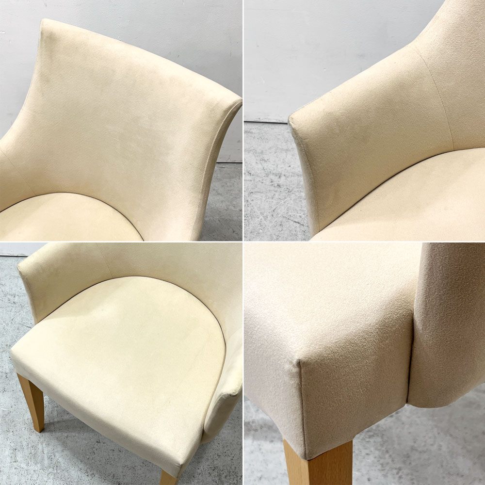 イデー IDEE アミアームチェア AMI ARM CHAIR ダイニングチェア 1pソファ ラムース生地 アイボリー 参考定価￥89,900- ●