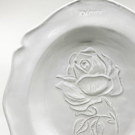 アスティエ・ド・ヴィラット Astier de Villatte フルール Fleurs スーププレート AMOUR ナタリー・レテ 27cm ●
