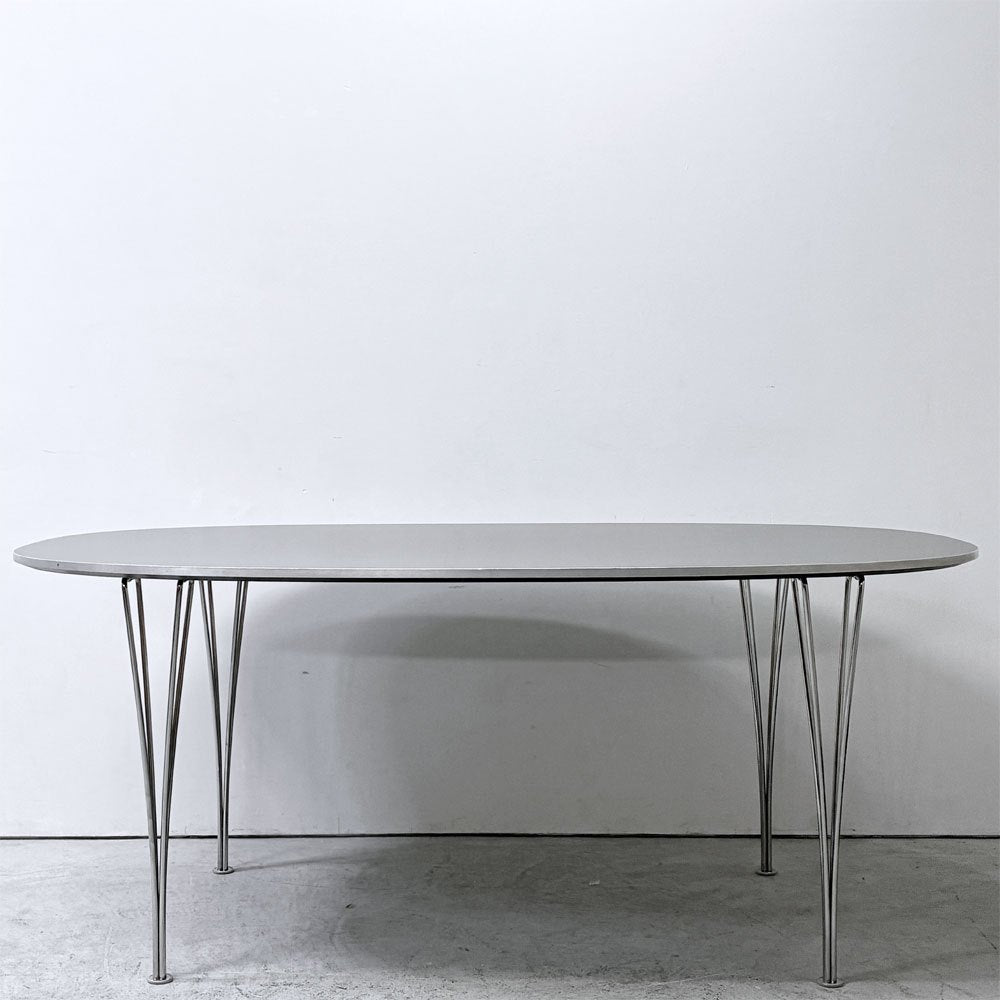 フリッツハンセン Fritz Hansen スーパー楕円 Bテーブル ダイニングテーブル B612 ブラックラミネート ピート・ヘイン アルネ・ヤコブセン デンマーク 北欧家具 参考定価￥356,180～ ●