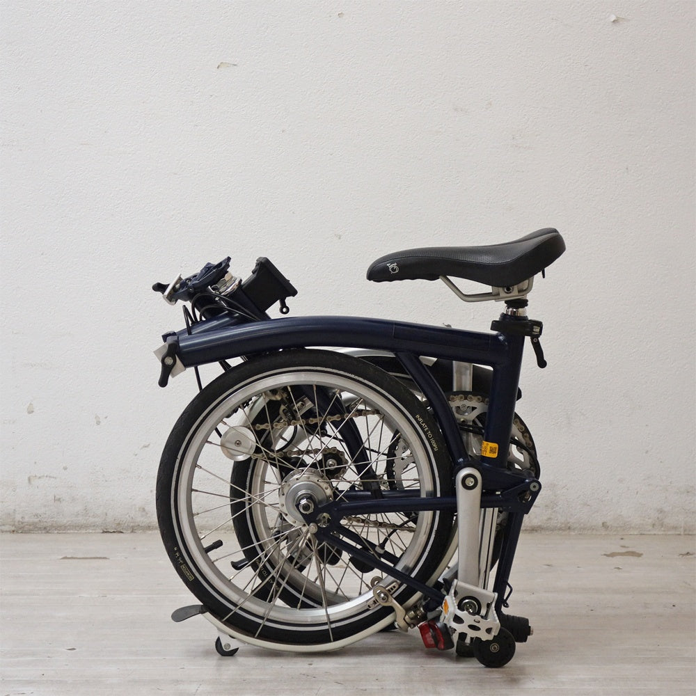 ブロンプトン BROMPTON 折りたたみ自転車 3段変速 ネイビー英国製 ●