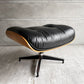 ハーマンミラー Herman Miller イームズラウンジチェア＆オットマン ブラックレザー ウォールナット C&Rイームズ ミッドセンチュリー♪