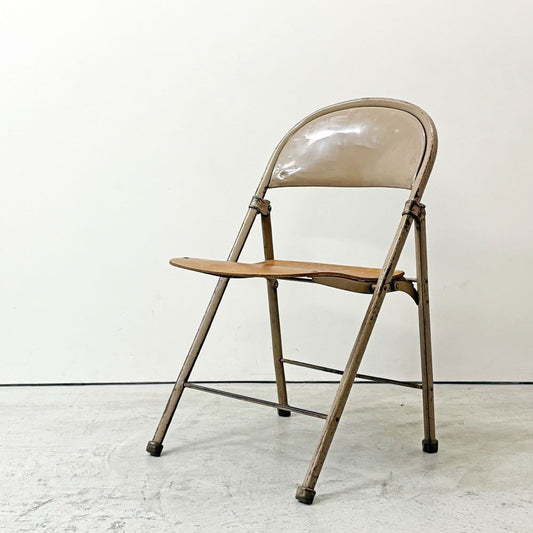 アメリカンシーティングカンパニー AMERICAN SEATING COMPANY フォールディングチェア プライウッド × スチール USビンテージ B ●