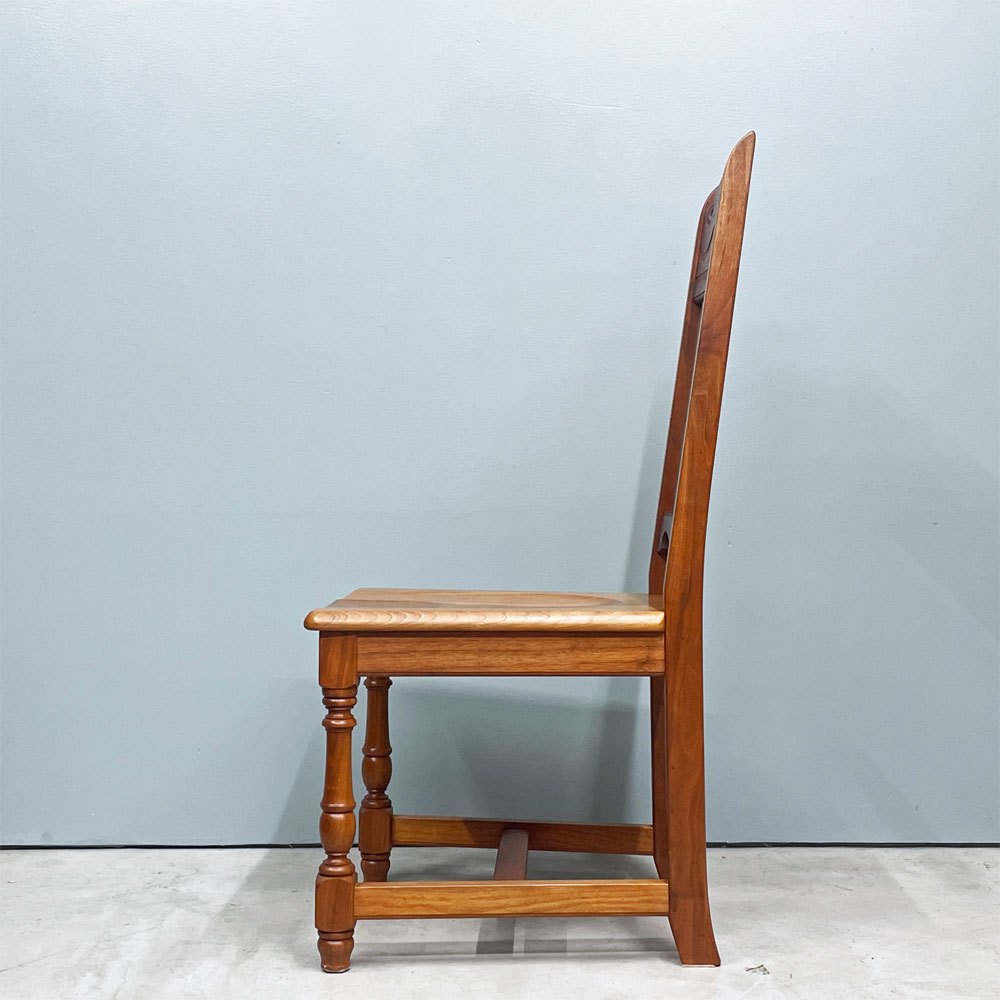 ノックオンウッド Knock on wood コロニアル ハイバックチェア1 ダイニングチェア ウォールナット無垢材 クラシカルデザイン B ◎
