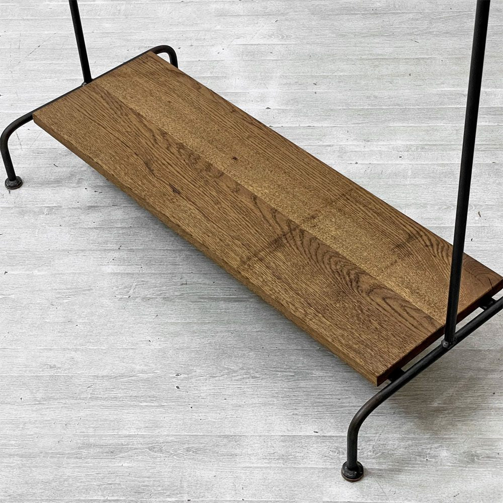 ヒロファニチャー hiro furniture アイアンｘオーク材 ハンガーラック インダストリアルデザイン 工業系 ●