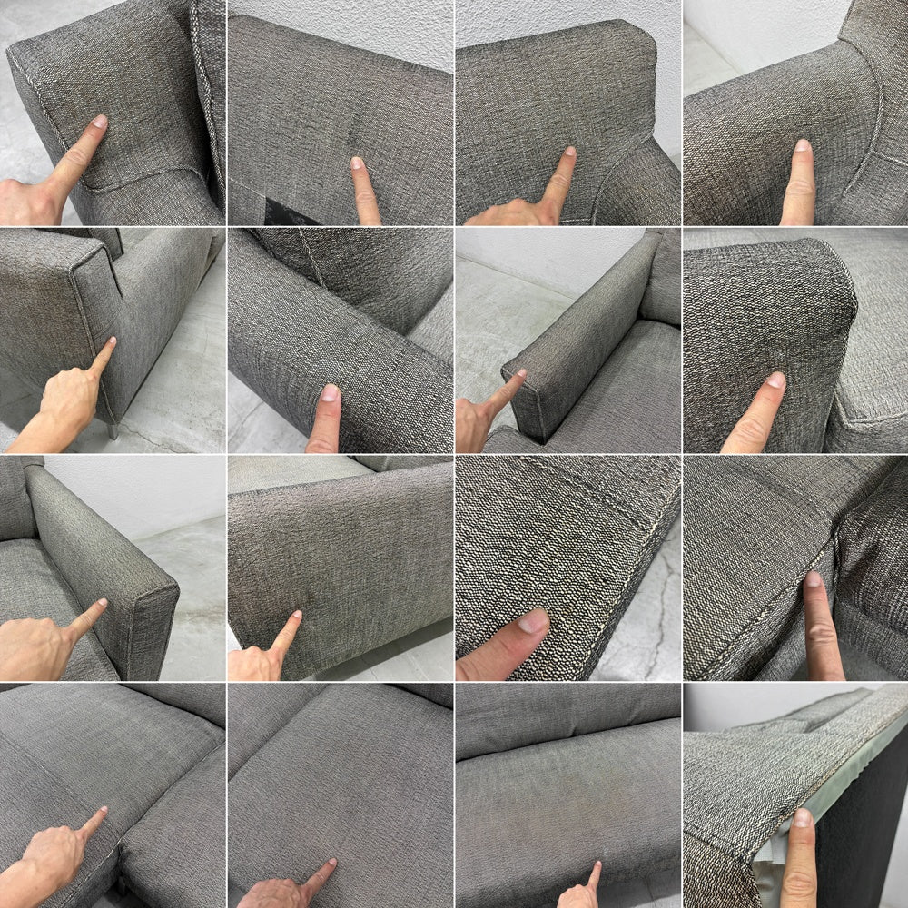 アイラーセン eilersen ストリームライン STREAMLINE カウチソファ シェーズロング + 2P ヘッドレスト付き W2100 グレー系生地 COTTON-30 参考価格合計約62万円の品 デンマーク アクタス ACTUS 取扱い 北欧家具 〓