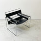 ワシリーチェア Wassily Chair ブラック 本革 マルセルブロイヤー バウハウス 名作家具 モダニズムデザイン リプロダクト品 ●