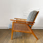 アクメファニチャー ACME Furniture ウィッカー WICKER ラウンジチェア 1Pソファ ハックベリー ラタン グレー USビンテージスタイル 定価83,600円 ◎