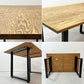 モモナチュラル MOMO Natural ダイニングテーブル RUSTIC TOP + STEEL LECT LEG オーク材 W140cm ナチュラルモダン ●