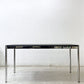 USMモジュラーファニチャー USM Haller USMハラーテーブル ワーキングデスク ダイニングテーブル チャコールリノリウム H74cm アジャスター C ●